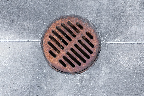 drain cover in street