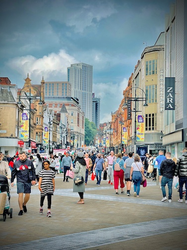 centre of leeds uk in the daytime