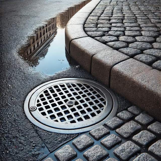 Image of a blocked drain in Garforth Leeds West Yorkshire, highlighting expert drain unblocking services.