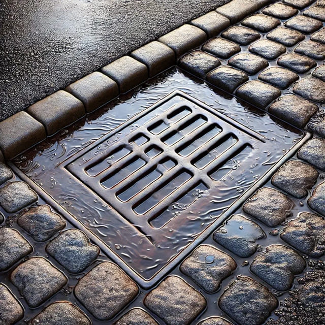 Image of a blocked drain in Morley West Yorkshire, highlighting expert drain unblocking services.
