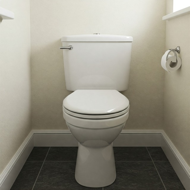 Image of a modern toilet in Leeds with potential blocked drain issues, requiring professional unblocking services.